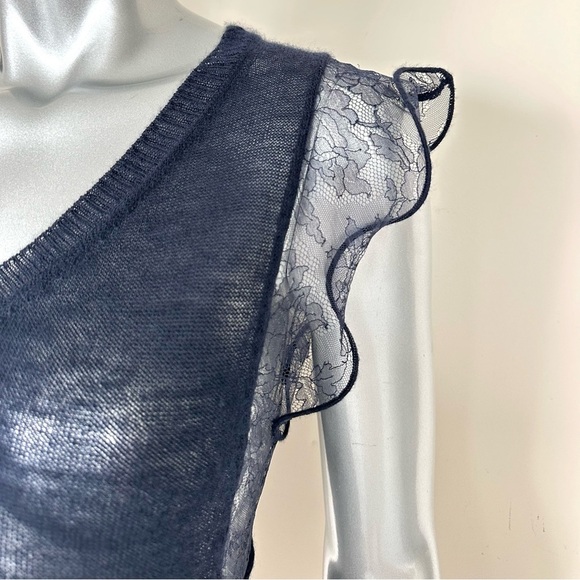 Nina Ricci women cashmere top with laces size M Authentic - Picture 3 of 9